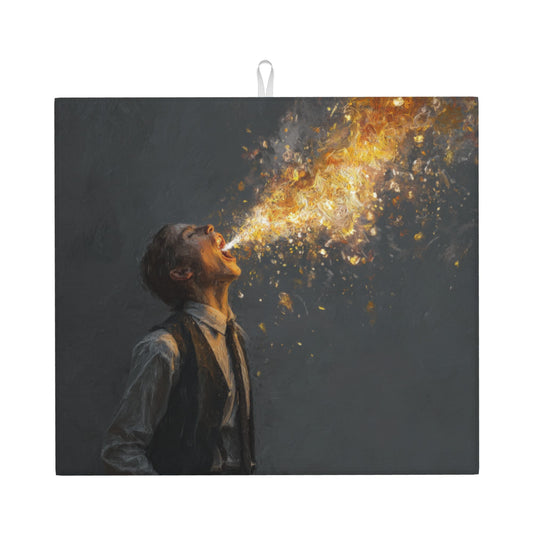 Art-Inspired Kitchen Counter Drying Mat – Absorbent & Anti-Slip, 16×18in