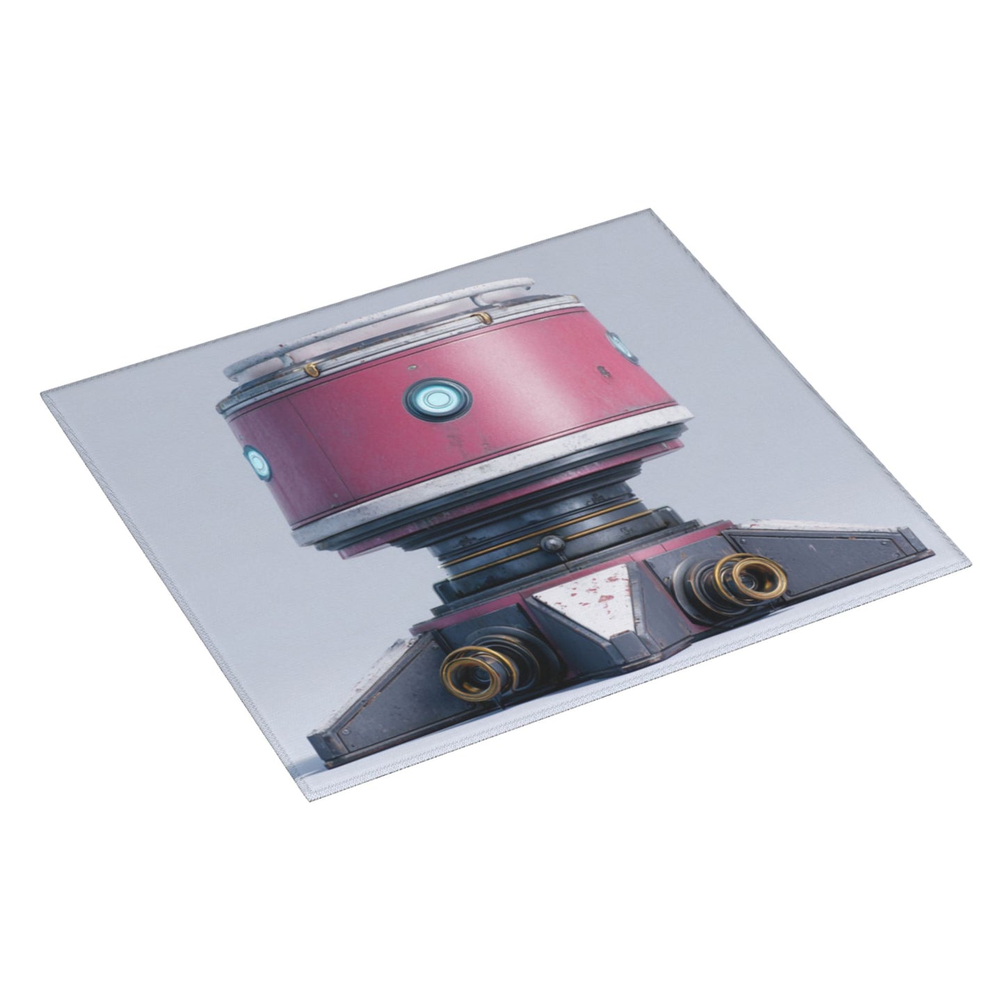 Pink Robot Kitchen Drying Mat – 18x16in Cute Futuristic Absorbent Counter Mat with Non-Slip Base