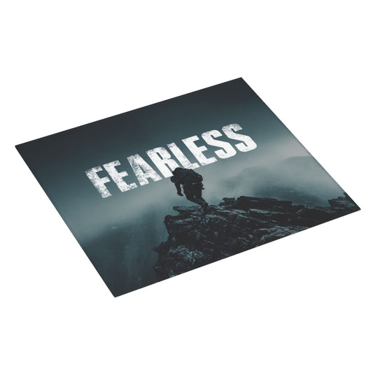 Fearless Climber Kitchen Drying Mat – 18x16in Non-Slip Absorbent Dish Mat with Bold Mountain Hiker Graphic
