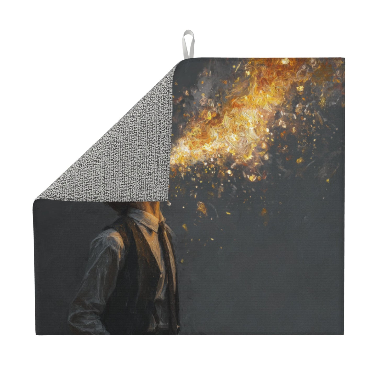 Art-Inspired Kitchen Counter Drying Mat – Absorbent & Anti-Slip, 16×18in