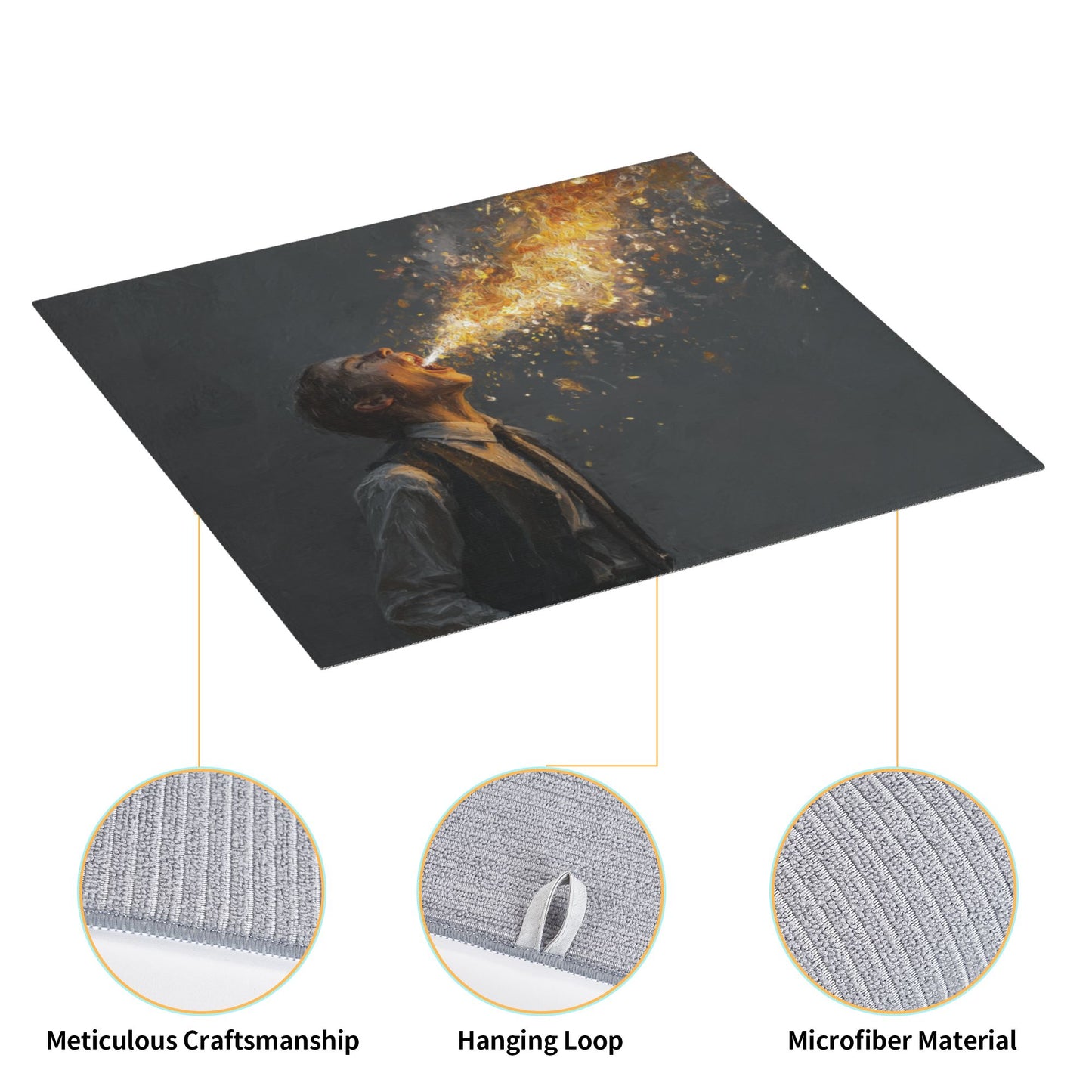 Art-Inspired Kitchen Counter Drying Mat – Absorbent & Anti-Slip, 16×18in