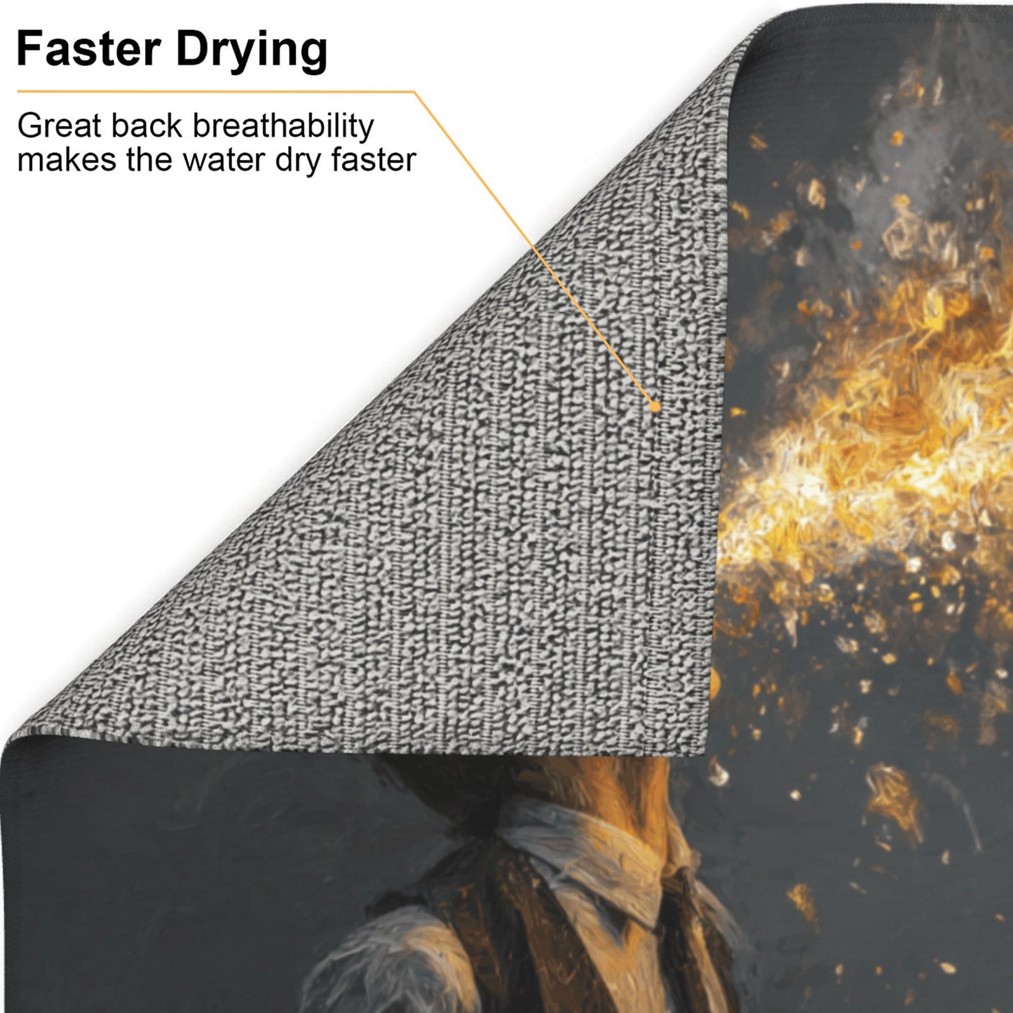 Art-Inspired Kitchen Counter Drying Mat – Absorbent & Anti-Slip, 16×18in