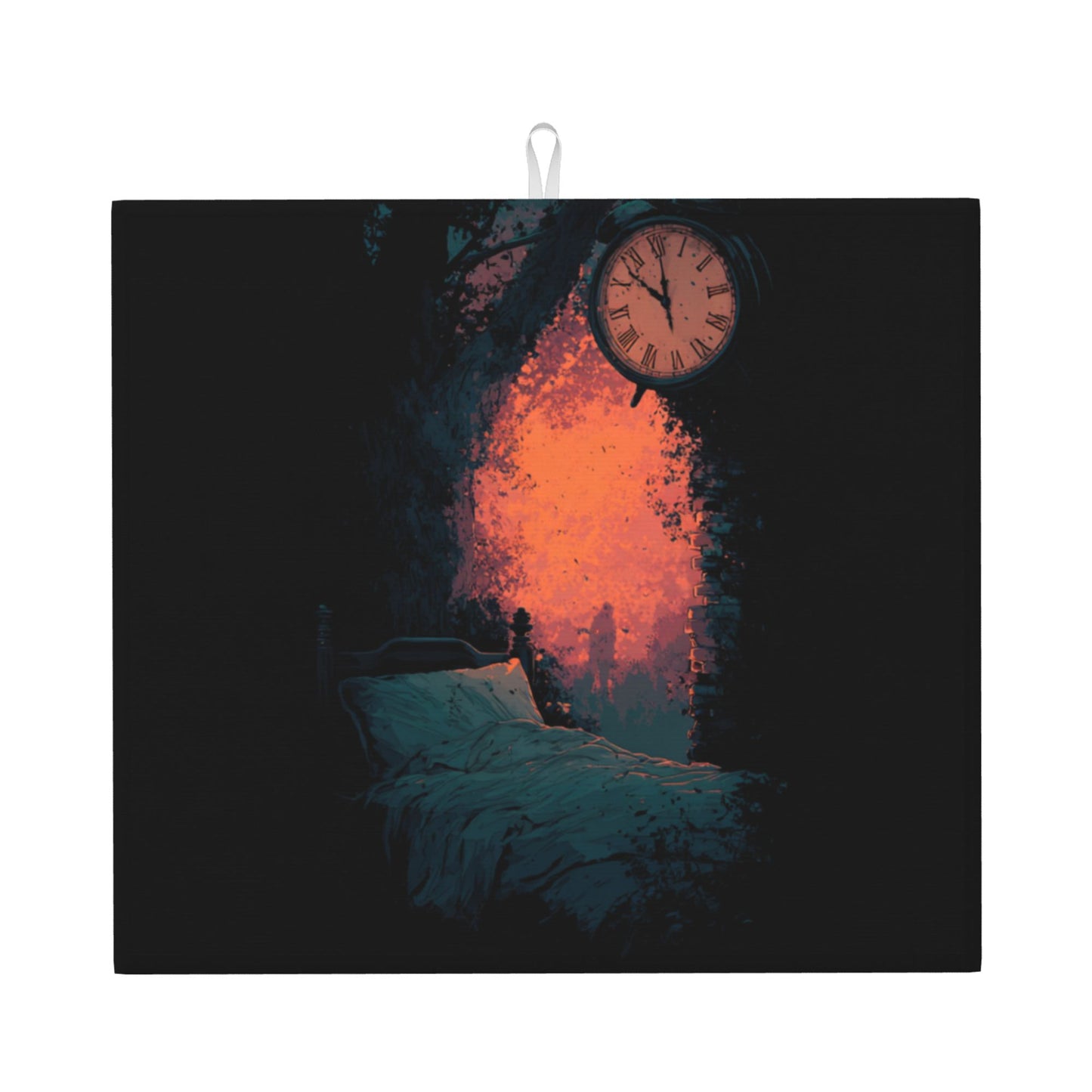 Dreamy Time Art Kitchen Drying Mat – 16x18in Absorbent Counter Pad with Non-Slip Backing