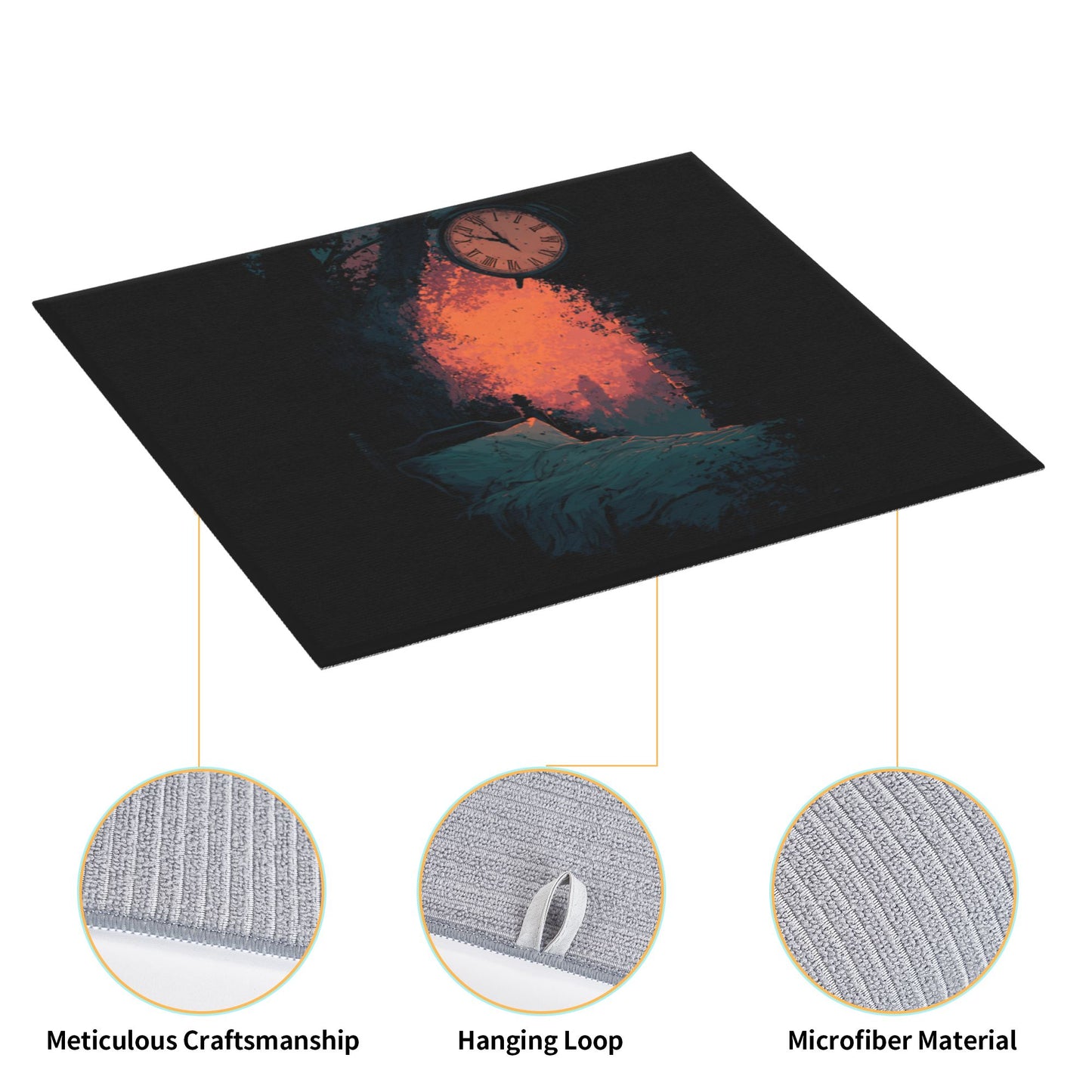 Dreamy Time Art Kitchen Drying Mat – 16x18in Absorbent Counter Pad with Non-Slip Backing