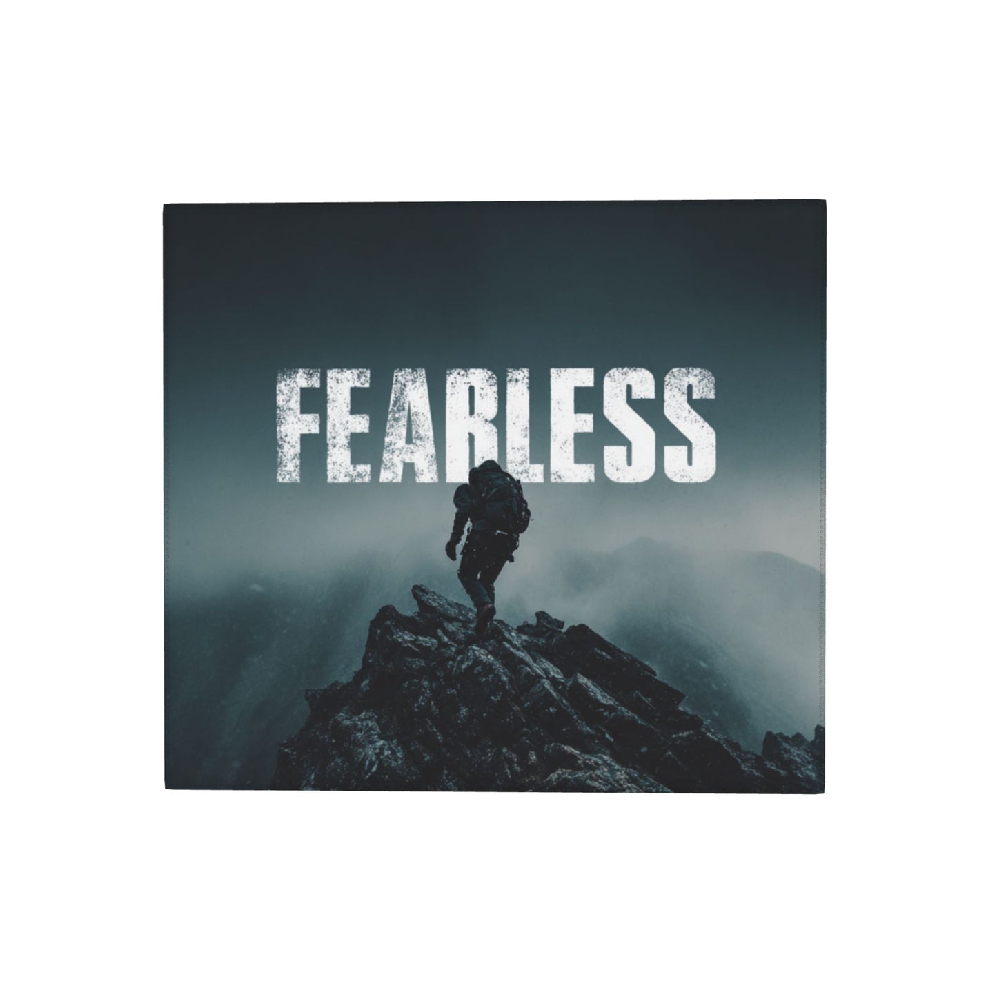 Fearless Climber Kitchen Drying Mat – 18x16in Non-Slip Absorbent Dish Mat with Bold Mountain Hiker Graphic