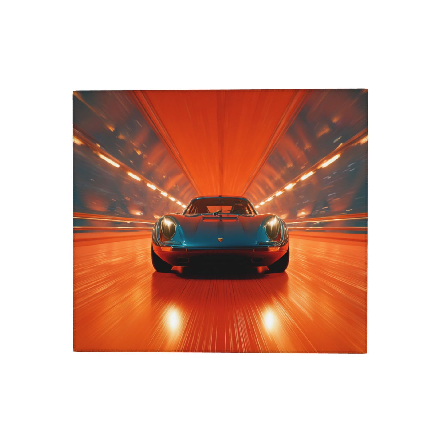 High-Speed Tunnel Car Kitchen Drying Mat – 18x16in Absorbent Non-Slip Dish Mat with Retro Sports Car Design